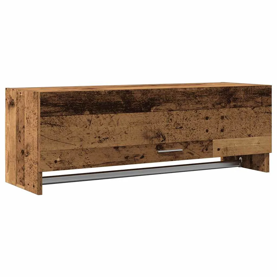 Garde-robe vieux bois 100x32,5x35 cm bois d'ingénierie - 2