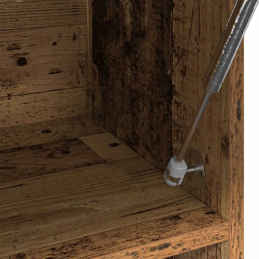 Garde-robe vieux bois 100x32,5x35 cm bois d'ingénierie - 7