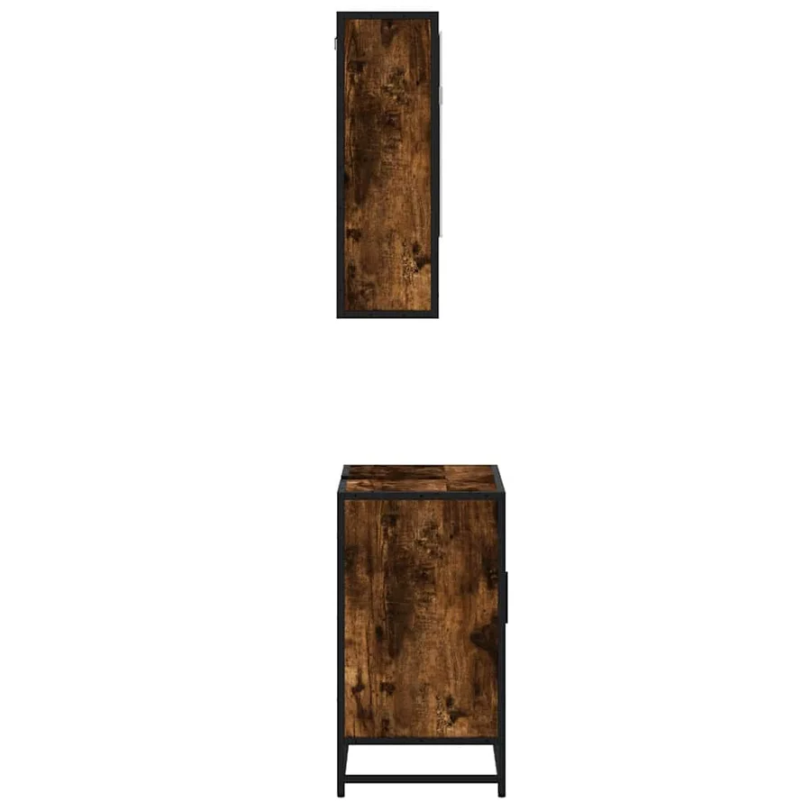 Ensemble de meubles de salle de bain 2 pcs Chêne fumé - 6