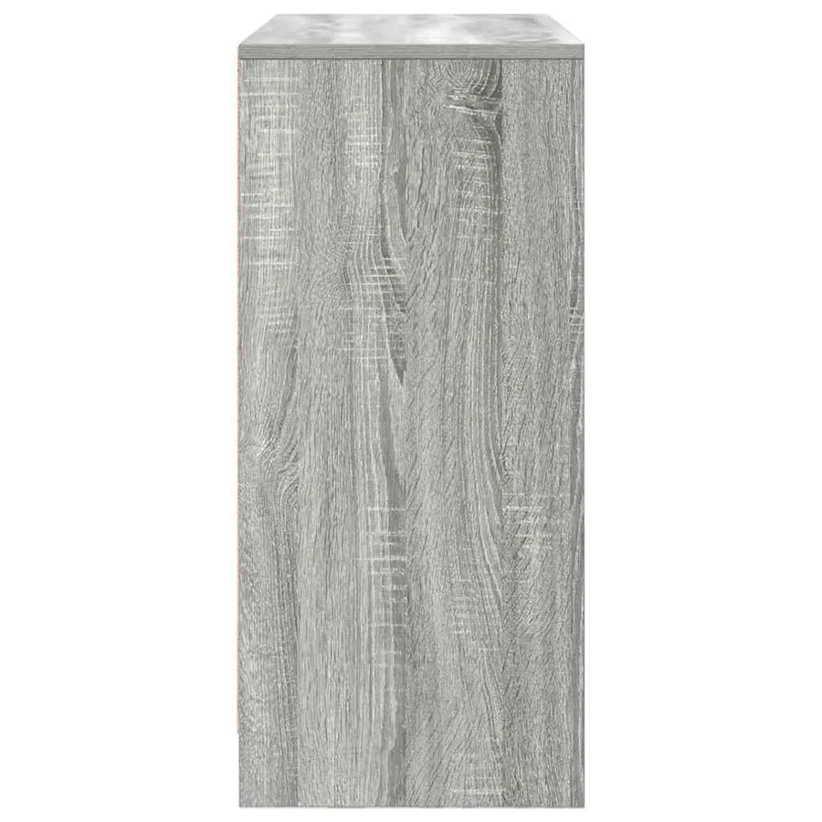 Buffet avec tiroir sonoma gris 80x34x76 cm bois d'ingénierie - 7