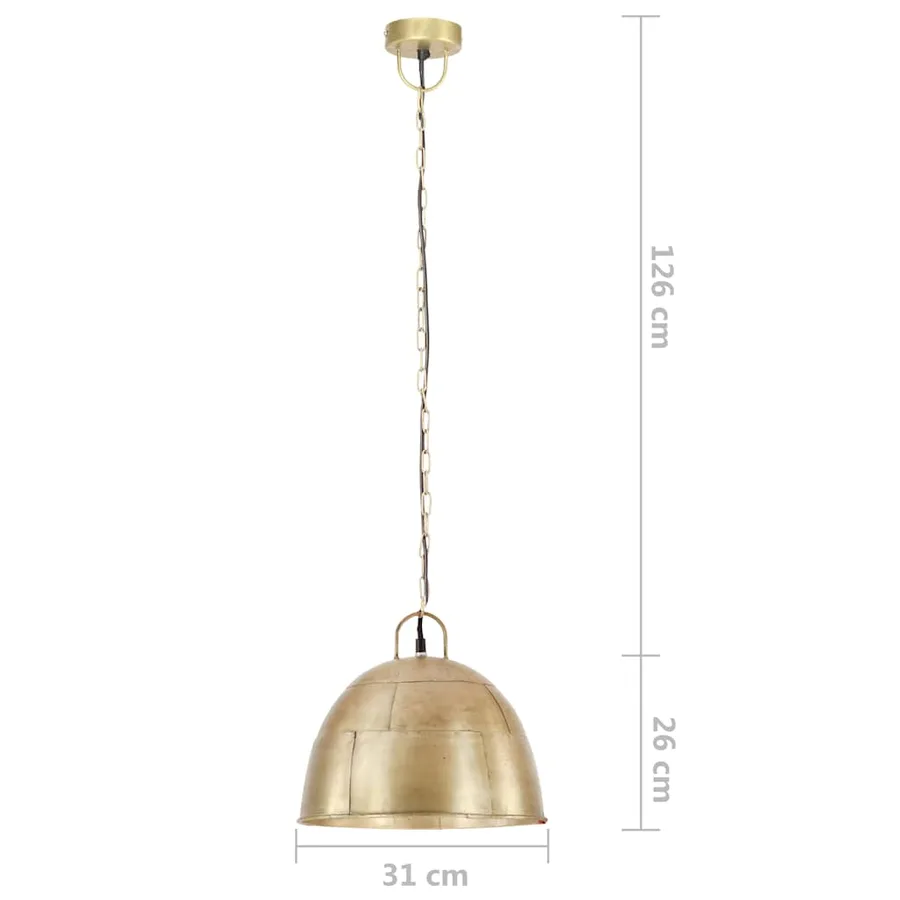Lampe suspendue industrielle vintage 25 W Laiton Rond 31 cm E27 - 8