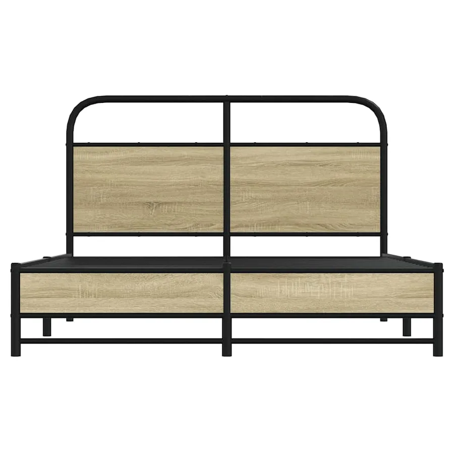 Cadre de lit sans matelas 140x200 cm chêne sonoma - 5