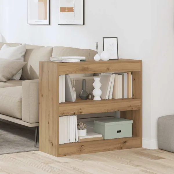 Bibliothèque/Séparateur de pièce chêne artisanal 80x30x72 cm