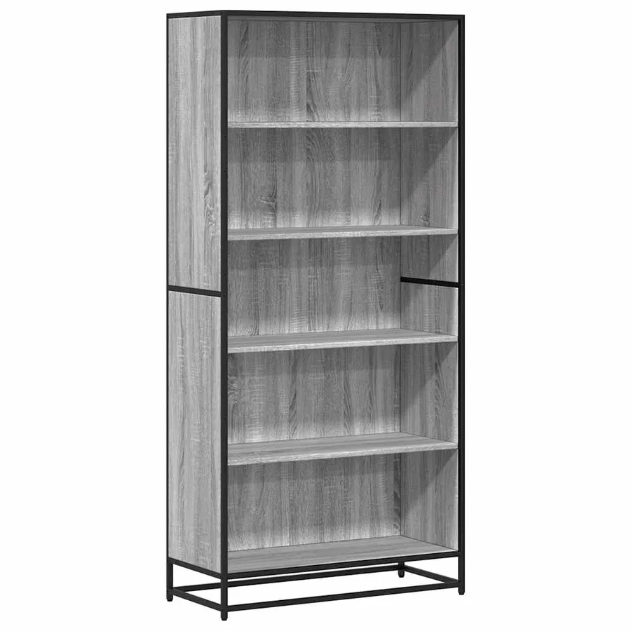 Bibliothèque sonoma gris 80,5x35x170,5 cm bois d'ingénierie - 2