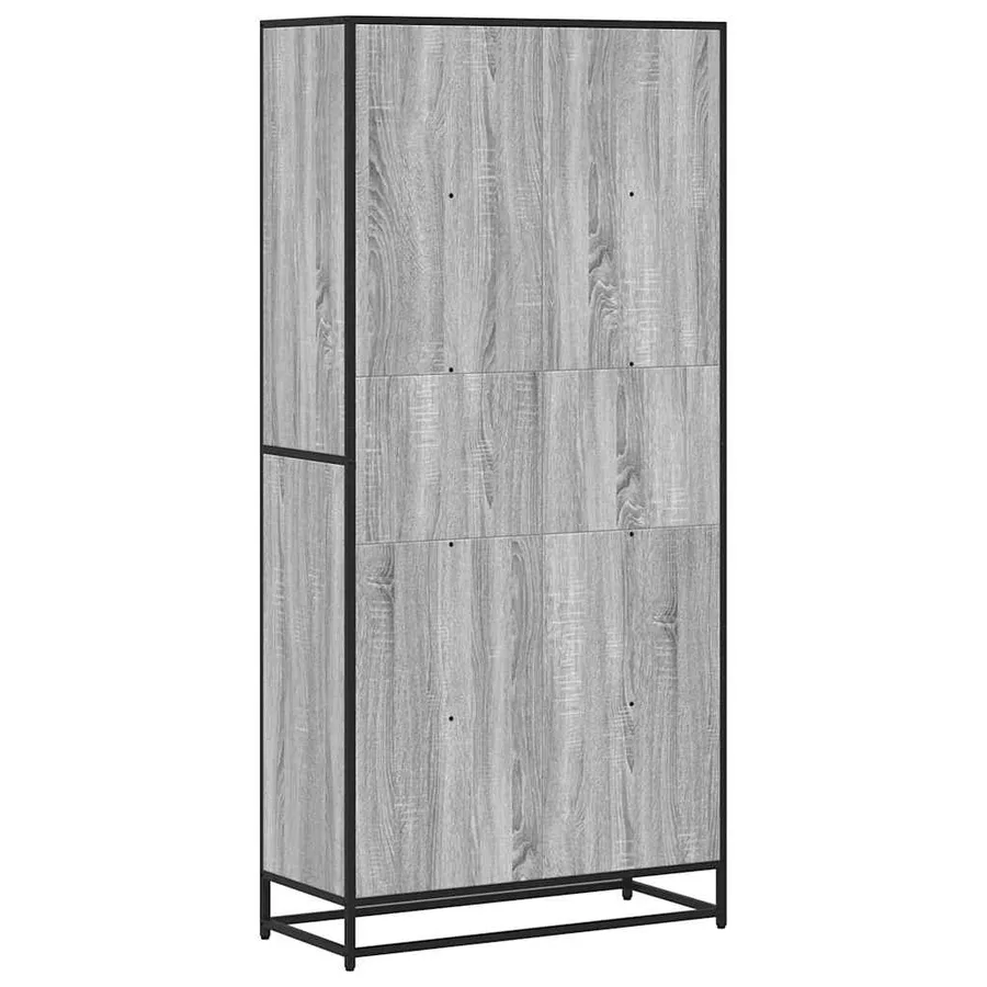 Bibliothèque sonoma gris 80,5x35x170,5 cm bois d'ingénierie - 6