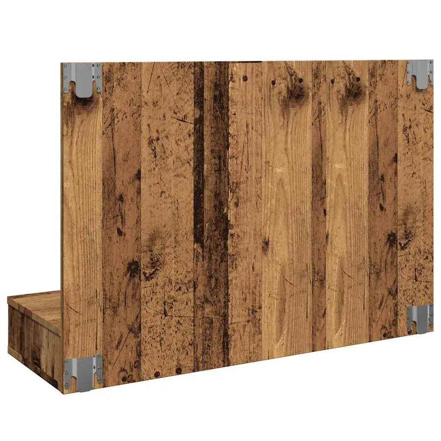 Armoire à miroir avec LED vieux bois 90x31,5x62 cm - 7