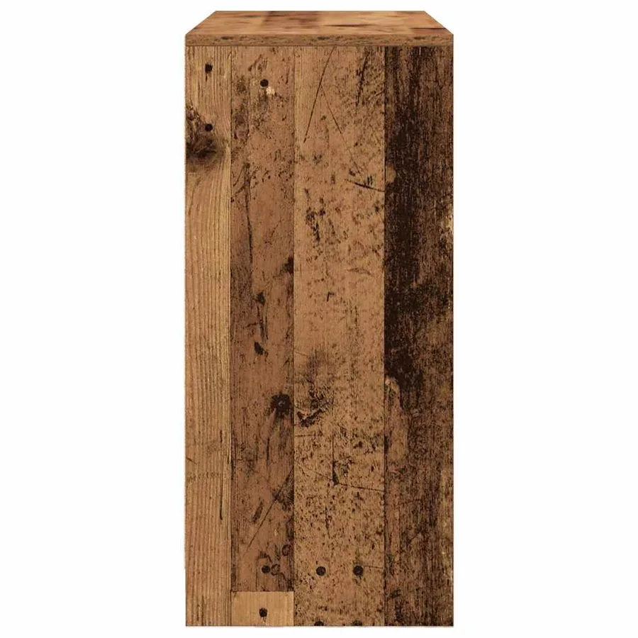 Buffet avec tiroir vieux bois 80x34x76 cm bois d'ingénierie - 7
