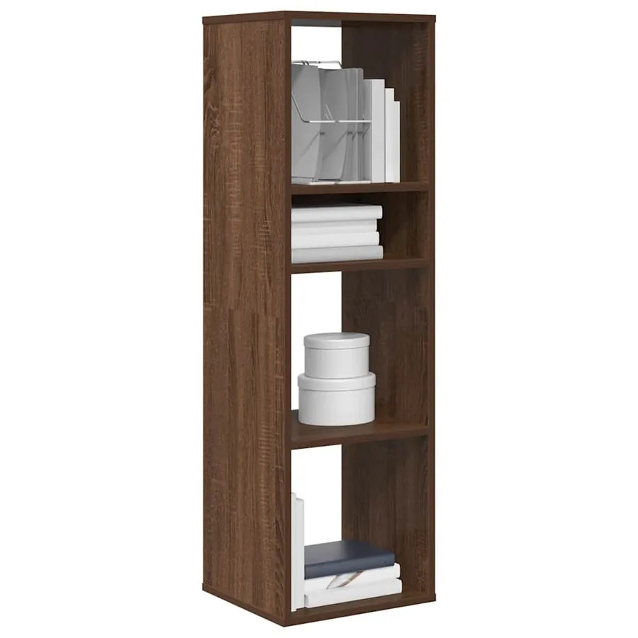 Bibliothèque chêne marron 34x31x112 cm bois d'ingénierie