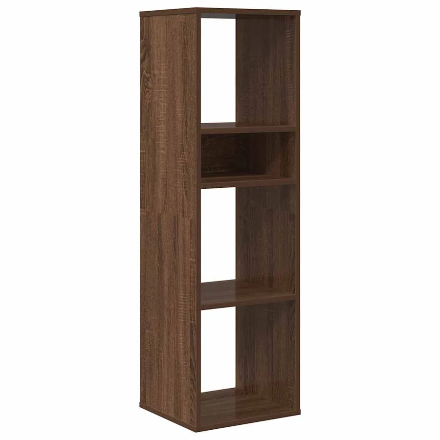 Bibliothèque chêne marron 34x31x112 cm bois d'ingénierie - 2