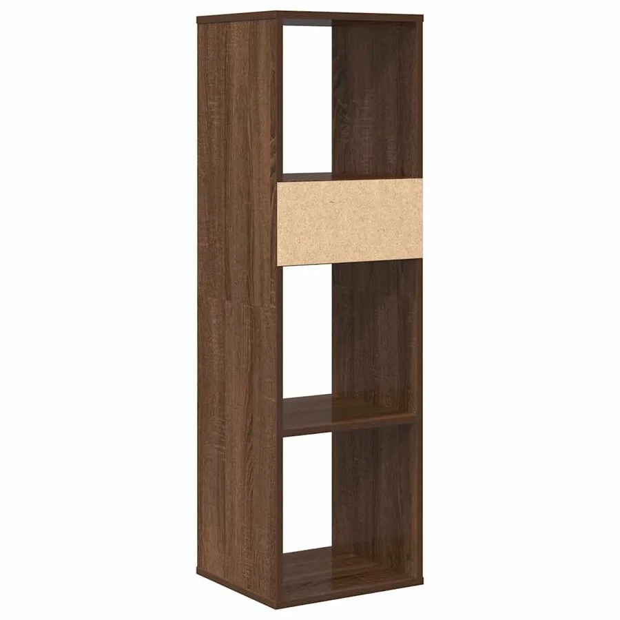 Bibliothèque chêne marron 34x31x112 cm bois d'ingénierie - 6