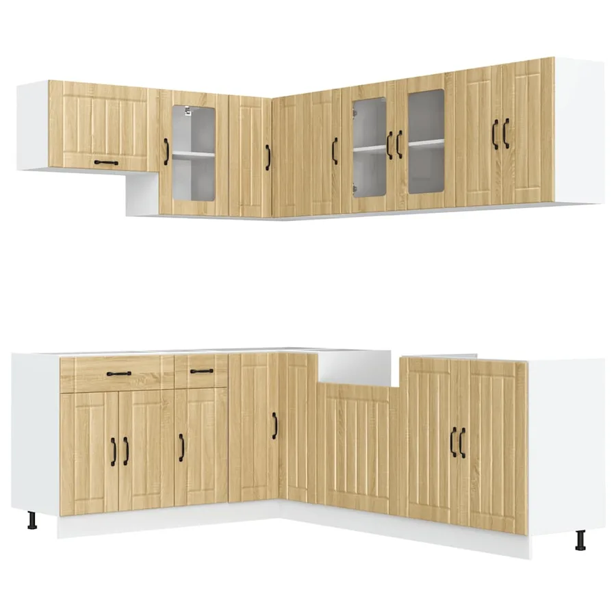 Ensemble d'armoires de cuisine 11 pcs Lucca bois d'ingénierie - 2