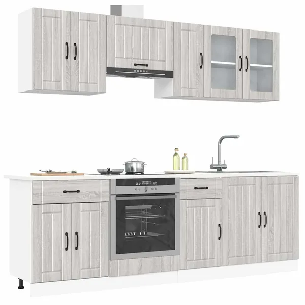 Ensemble d'armoires de cuisine 8 pcs Kalmar bois d'ingénierie