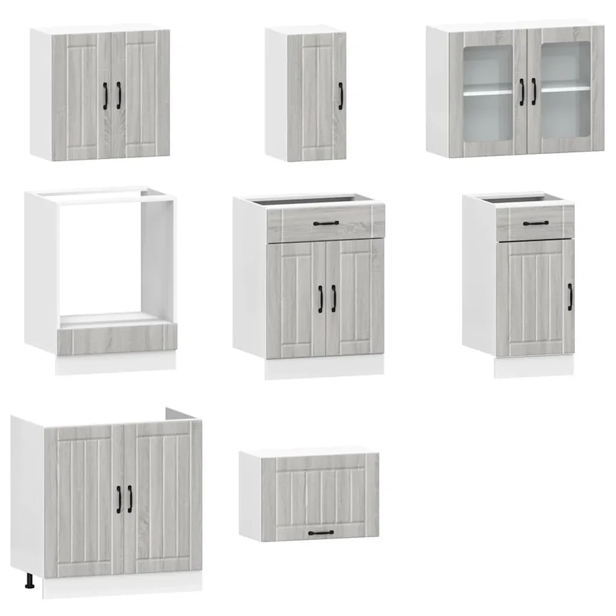 Ensemble d'armoires de cuisine 8 pcs Kalmar bois d'ingénierie - 4