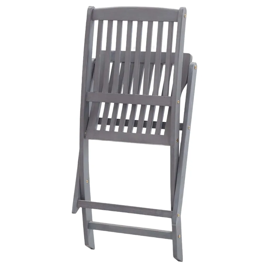 Chaises pliables d'extérieur lot de 8 et coussins Bois d'acacia - 4