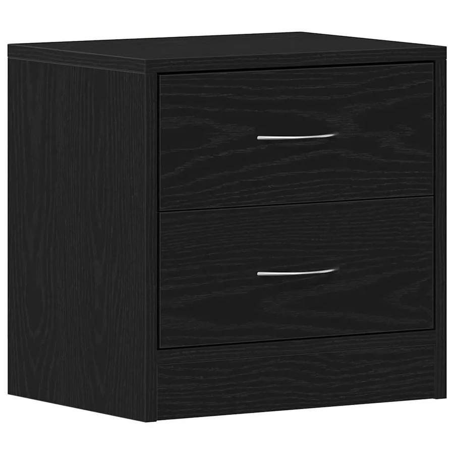 Table de chevet chêne noir 40x30x40 cm bois d'ingénierie - 2