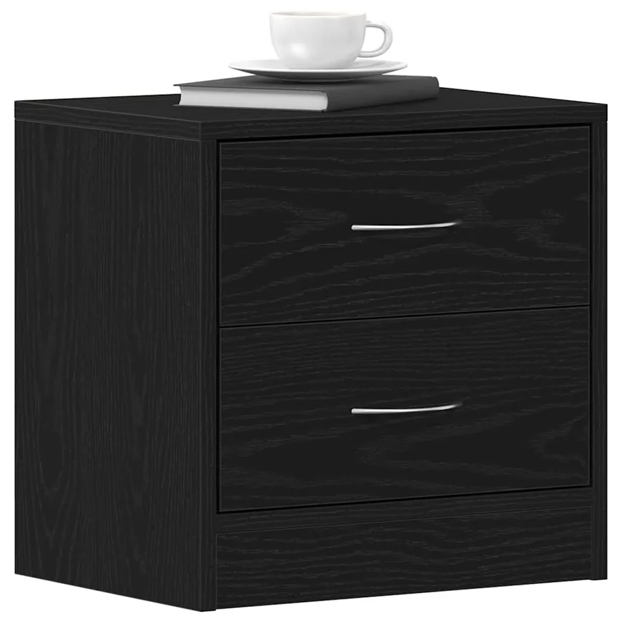 Table de chevet chêne noir 40x30x40 cm bois d'ingénierie - 4