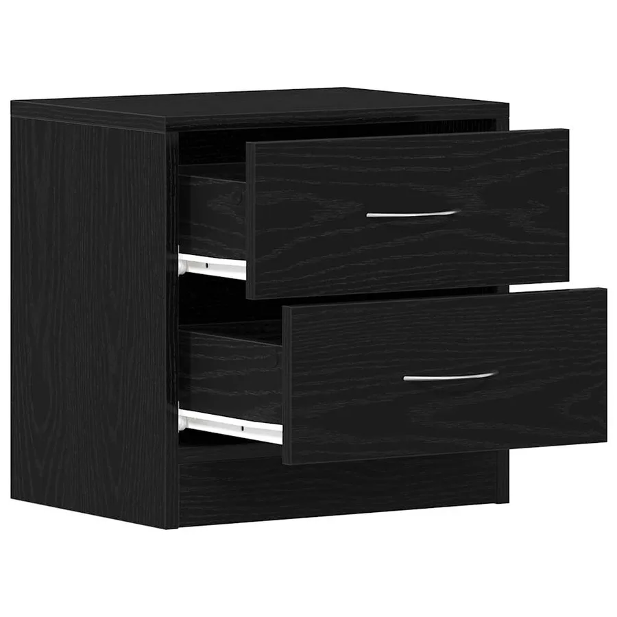 Table de chevet chêne noir 40x30x40 cm bois d'ingénierie - 5