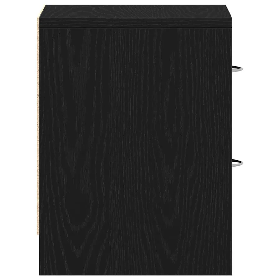 Table de chevet chêne noir 40x30x40 cm bois d'ingénierie - 7