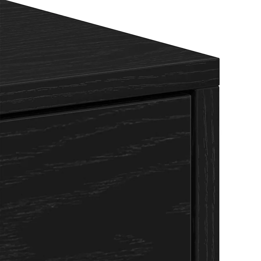 Table de chevet chêne noir 40x30x40 cm bois d'ingénierie - 9