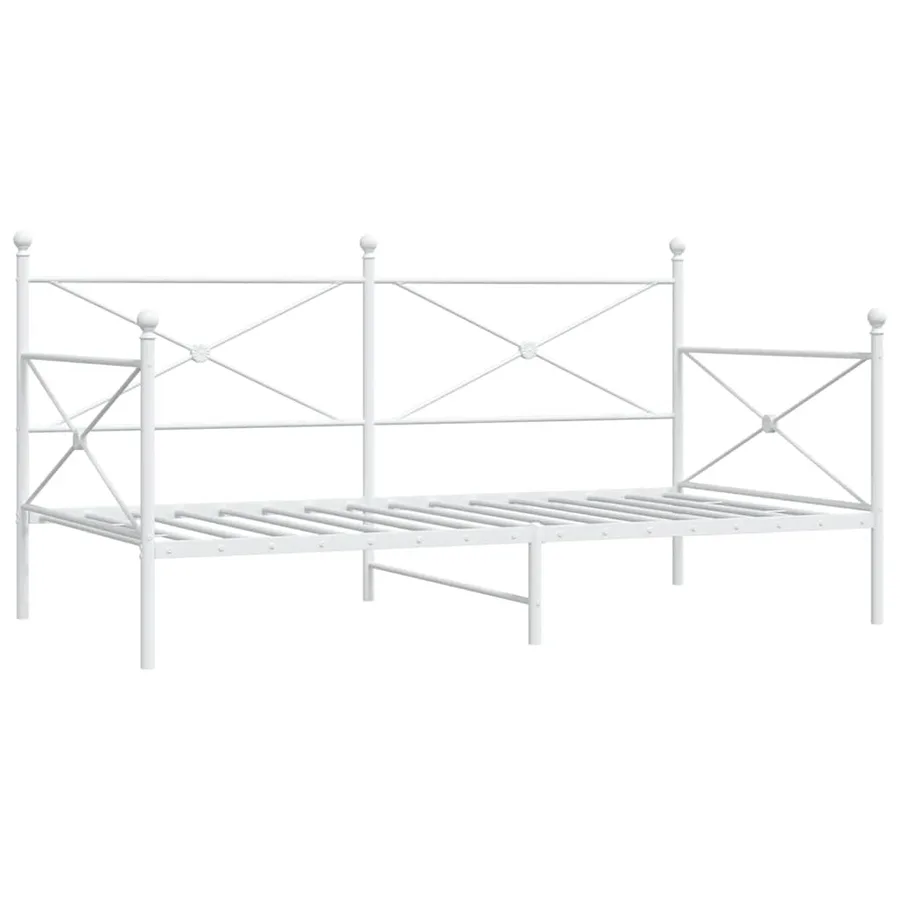 Lit de repos sans matelas blanc 107x203 cm acier - 2