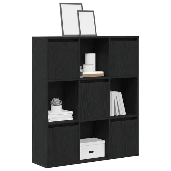 Bibliothèque chêne noir 89x24x101,5 cm bois d'ingénierie