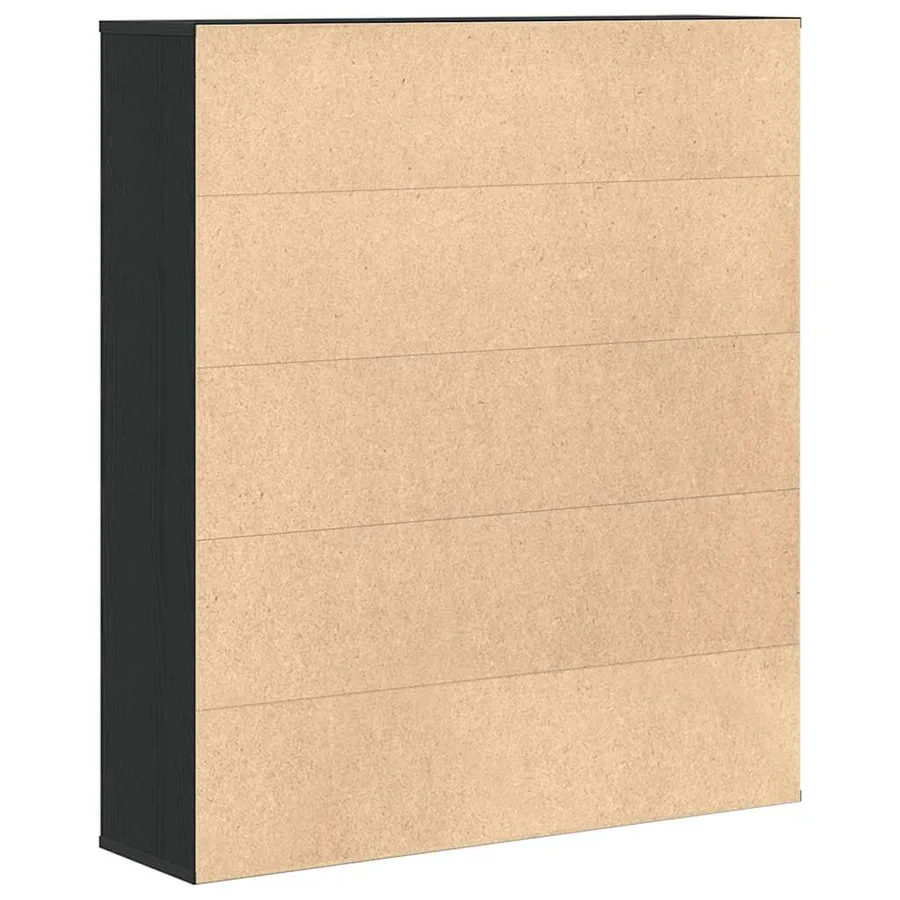 Bibliothèque chêne noir 89x24x101,5 cm bois d'ingénierie - 6