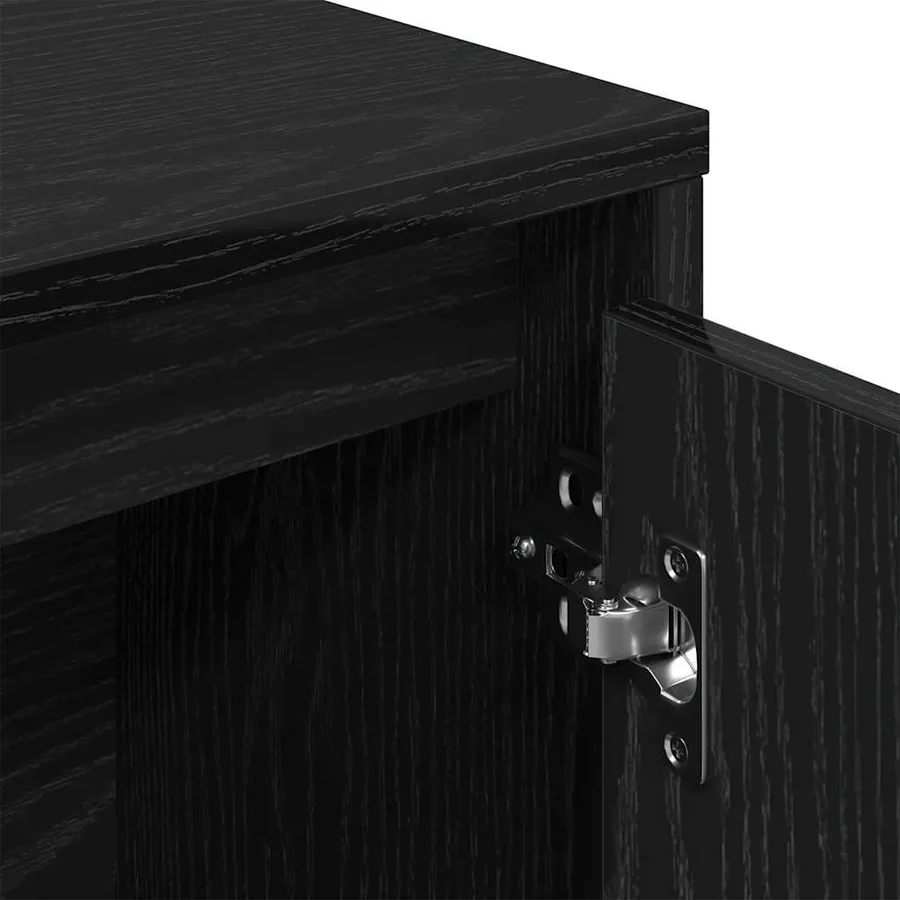 Bibliothèque chêne noir 89x24x101,5 cm bois d'ingénierie - 8