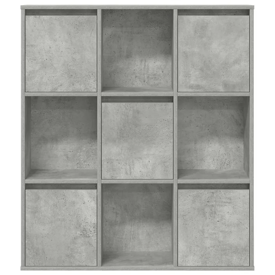 Bibliothèque gris béton 89x24x101,5 cm bois d'ingénierie - 4