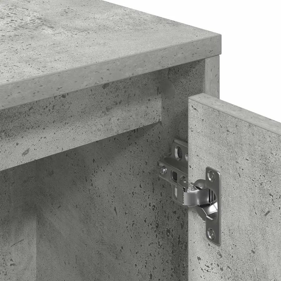Bibliothèque gris béton 89x24x101,5 cm bois d'ingénierie - 8