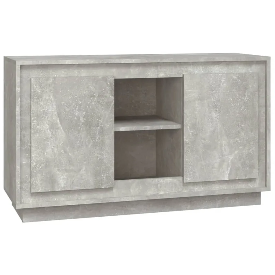 Buffet gris béton 102x35x60 cm bois d'ingénierie - 2