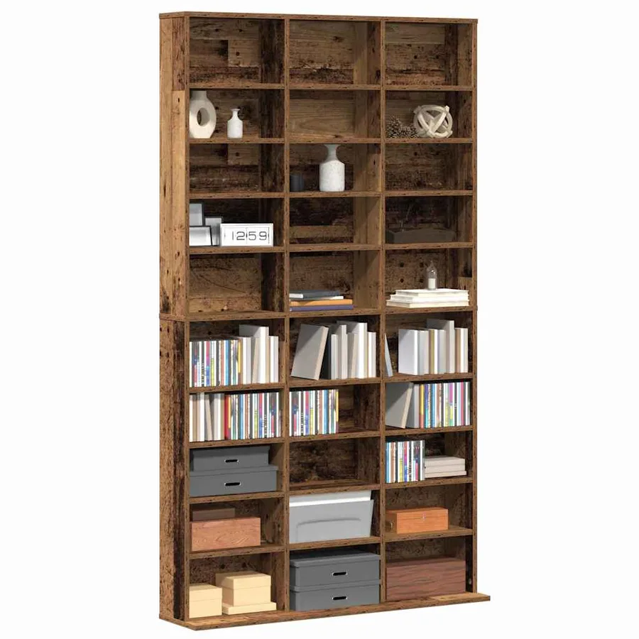 Meuble CD Bois ancien 101 x 23 x 177,5 cm Bois d'ingénierie - 3