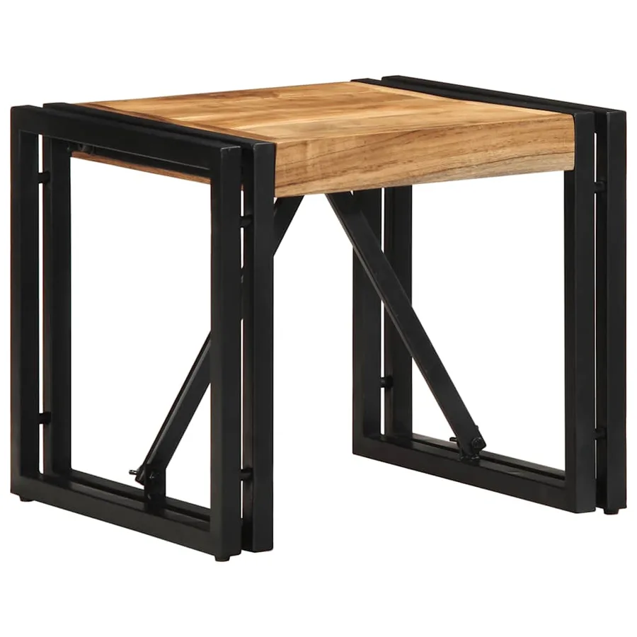 Table basse 40x40x35 cm bois massif acacia - 10