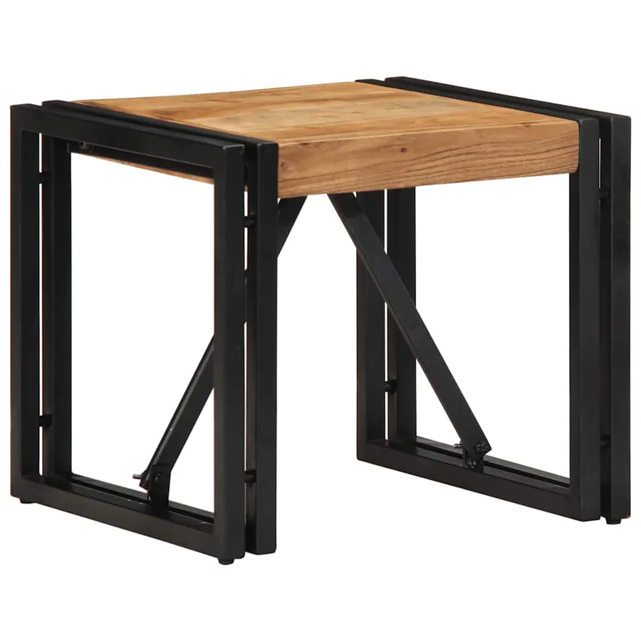 Table basse 40x40x35 cm bois massif acacia - 11