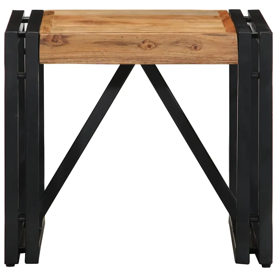 Table basse 40x40x35 cm bois massif acacia - 2