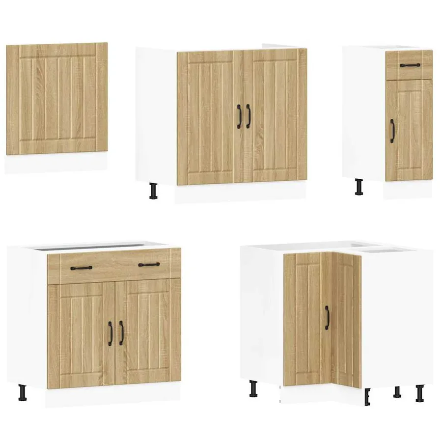 Ensemble d'armoires de cuisine 11 pcs Lucca bois d'ingénierie - 4