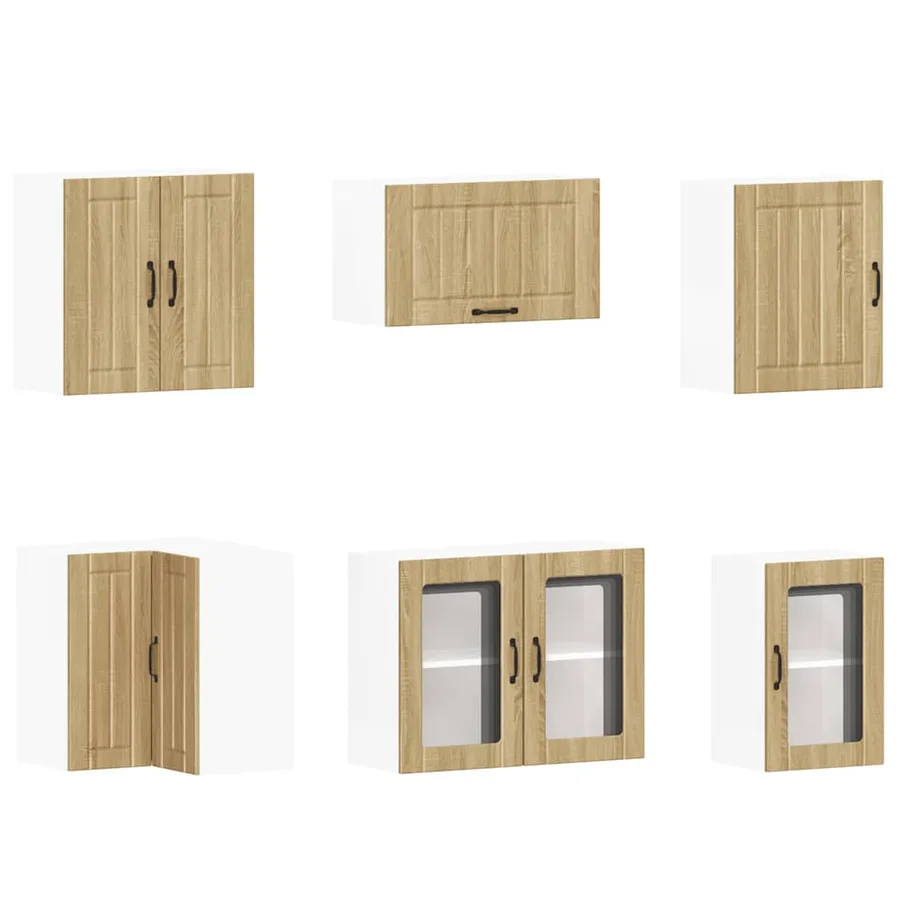 Ensemble d'armoires de cuisine 11 pcs Lucca bois d'ingénierie - 5