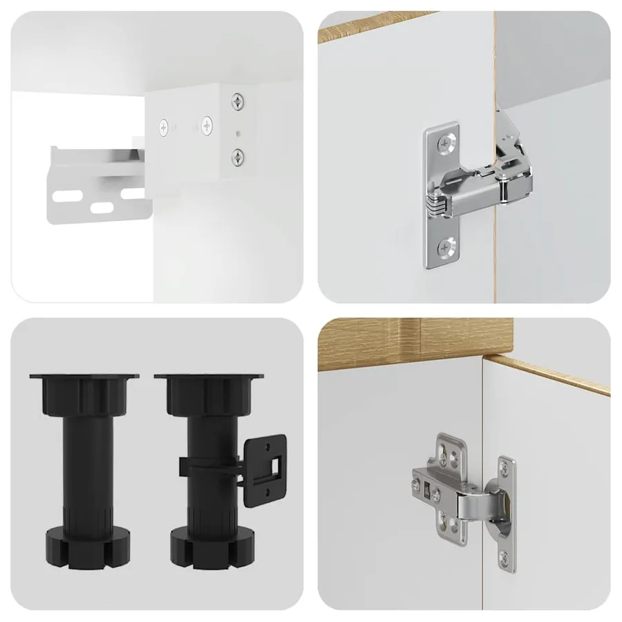 Ensemble d'armoires de cuisine 11 pcs Lucca bois d'ingénierie - 7