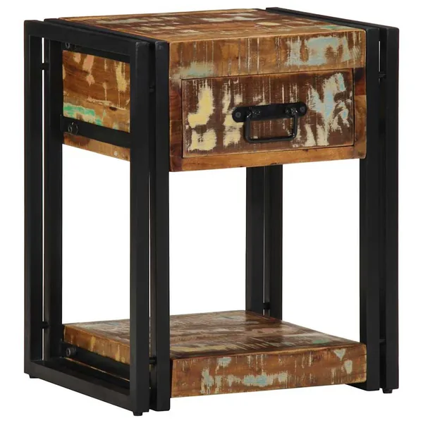 Cabinet de chevet 40 x 35 x 50 cm Bois Recyclé Solide