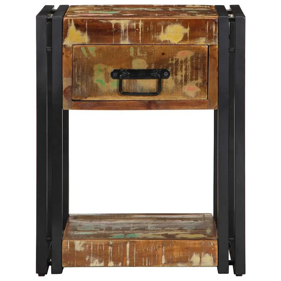 Cabinet de chevet 40 x 35 x 50 cm Bois Recyclé Solide - 6