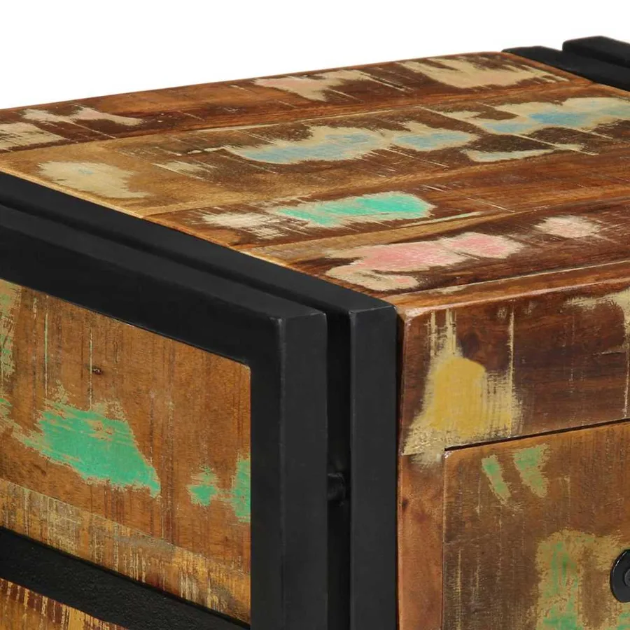 Cabinet de chevet 40 x 35 x 50 cm Bois Recyclé Solide - 8