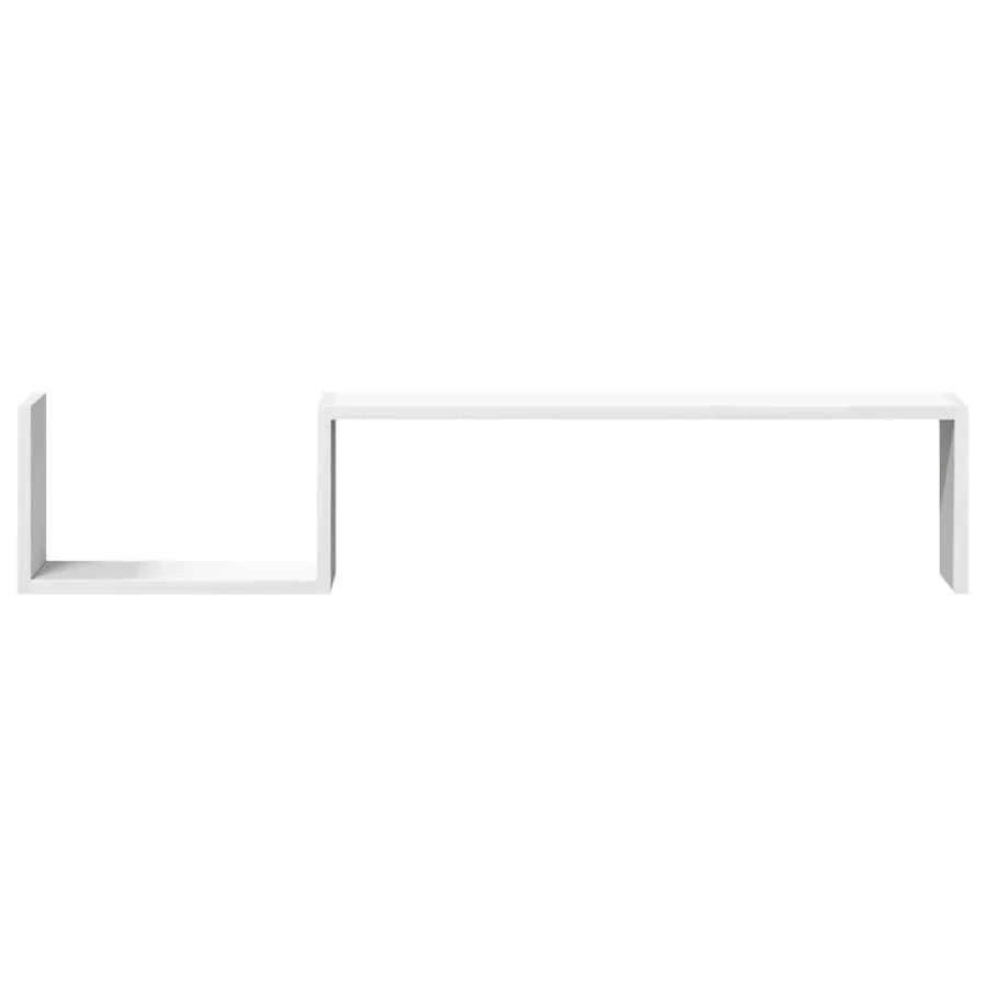 Étagères murales 2 pcs blanc 100x15x20 cm bois d'ingénierie - 5