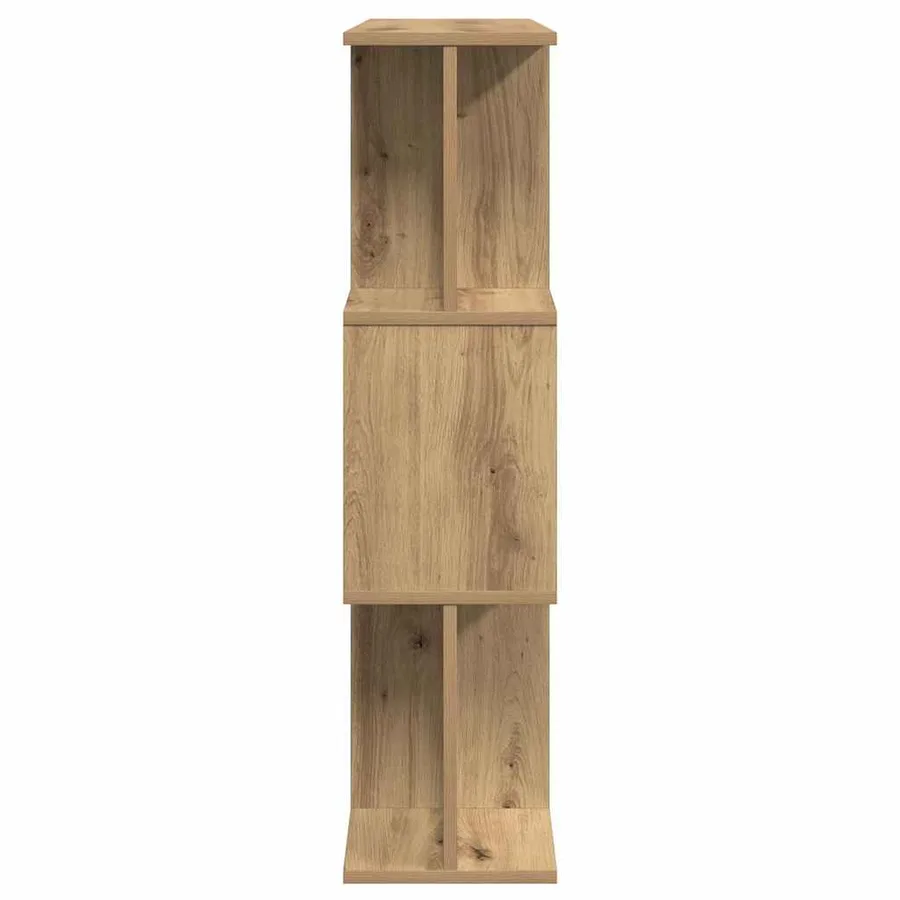Bibliothèque chêne artisanal 80x24x96 cm bois d'ingénierie - 5