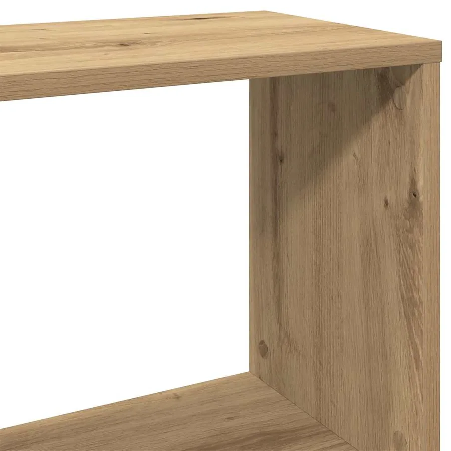 Bibliothèque chêne artisanal 80x24x96 cm bois d'ingénierie - 7