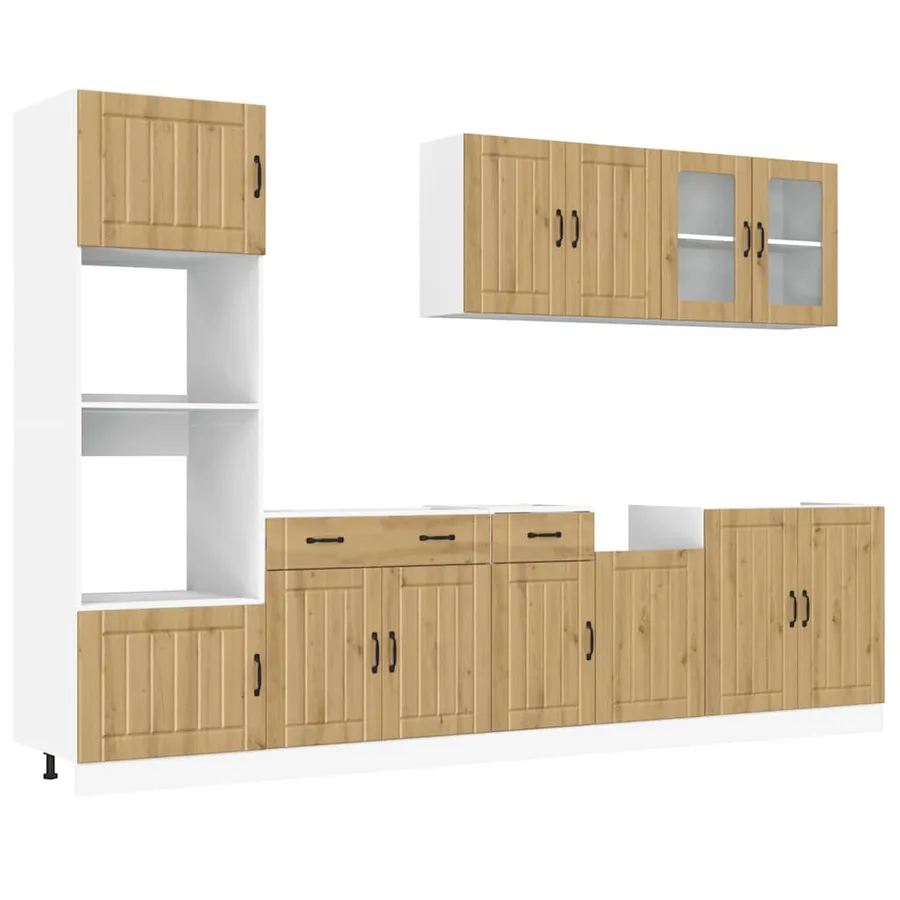 Ensemble d'armoires de cuisine 7 pcs Kalmar bois d'ingénierie - 2