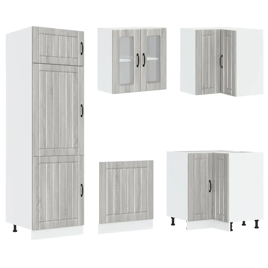 Ensemble d'armoires de cuisine 14 pcs Lucca bois d'ingénierie - 5