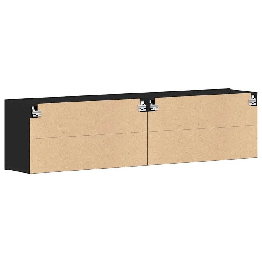Meubles TV 2 pièces Chêne noir 160 x 30 x 41 cm Bois d'ingénierie - 8