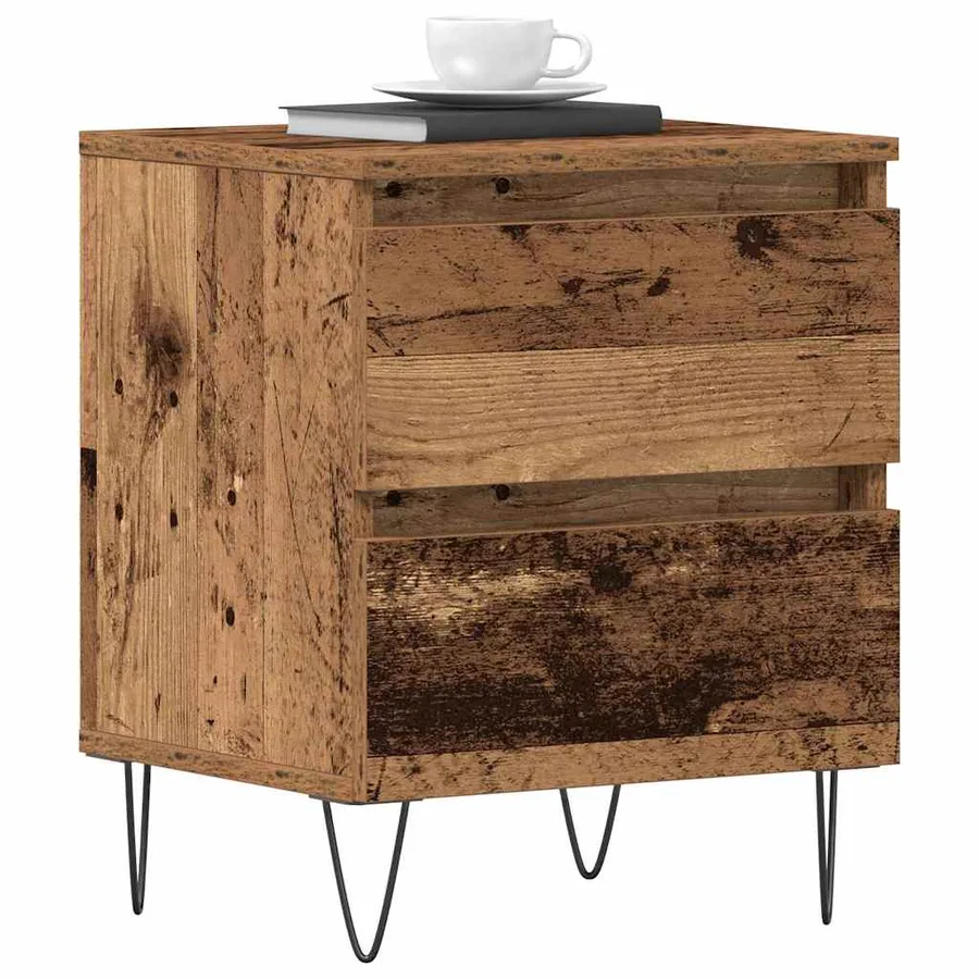 Cabinet de chevet Bois ancien 40 x 35 x 50 cm Bois d'ingénierie - 3