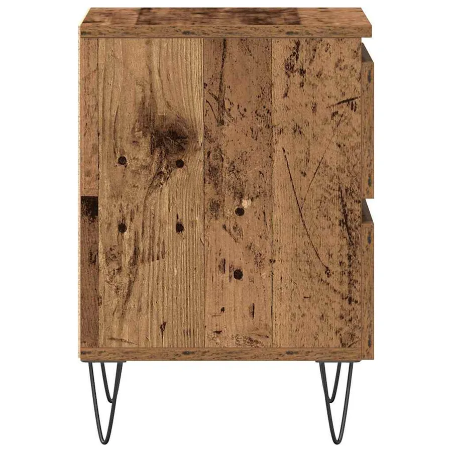 Cabinet de chevet Bois ancien 40 x 35 x 50 cm Bois d'ingénierie - 7