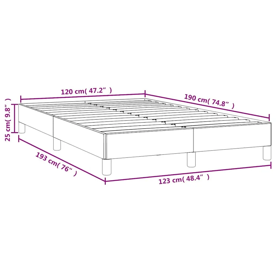 Cadre de lit sans matelas crème 120x190 cm similicuir - 10