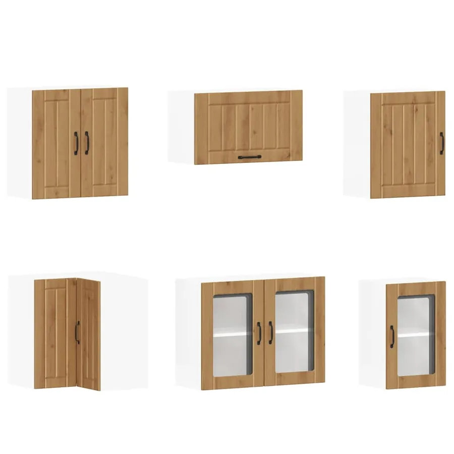 Ensemble d'armoires de cuisine 11 pcs Lucca bois d'ingénierie - 5